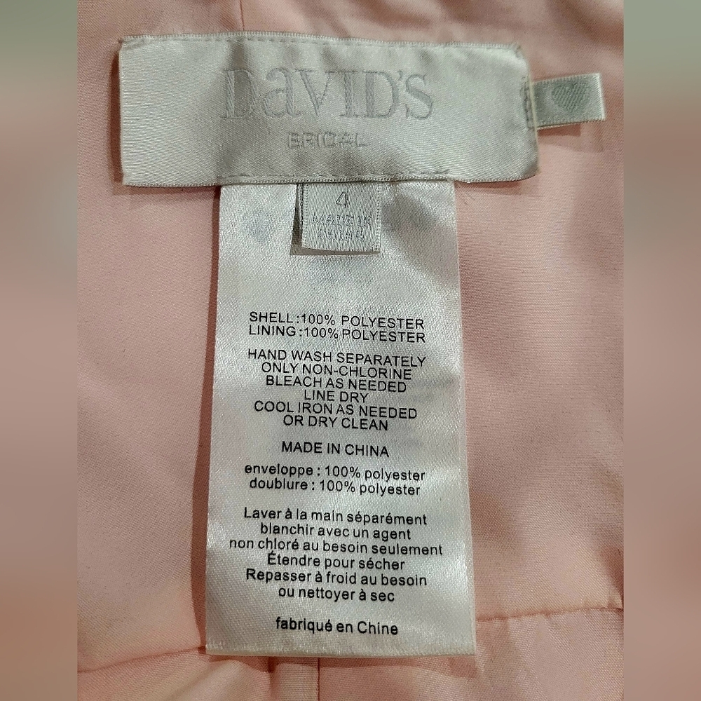 Romantic Pink Chiffon Formal Spaghetti Strap Dress | Size 4 - Picture 6 of 6